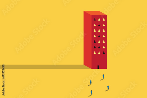 Business hiring and recruitment vector concept. Career opportunity symbol