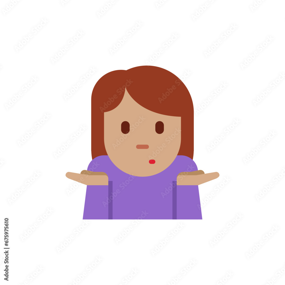 Woman Shrugging Medium-Skin Woman Shrugging Medium-Skin