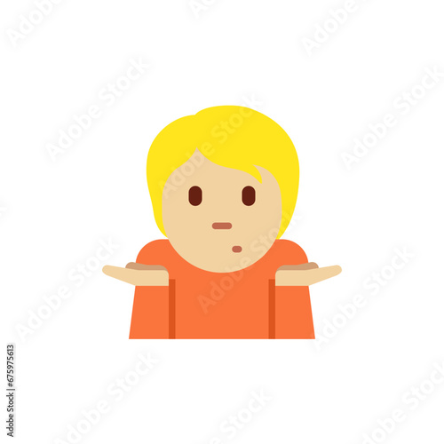 Person Shrugging Medium-Light