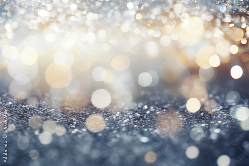 Fototapeta premium Shimmering Silver Glitter Background