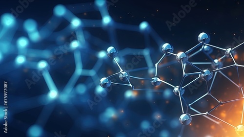 Modern futuristic background of the scientific hexagonal pattern. Virtual abstract background with particle, molecule structure for medical, technology, chemistry, science. Social network photo
