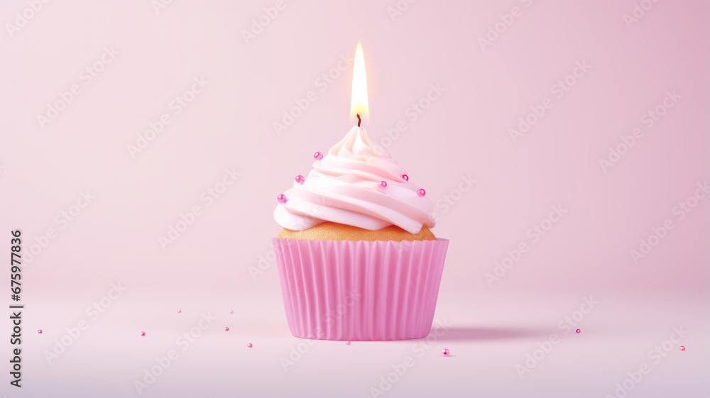 Birthday Cake in Minimalistic Style Birthday Cake in Minimalistic Style