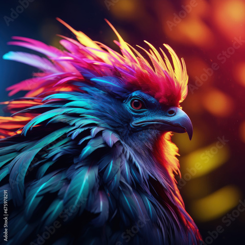 Mystical Creature: A Colorful Stunning Mythical Animal, Ideal for Screensavers and Desktop Backgrounds © The_AI_Revolution