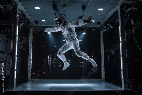 Generative ai astronaut training in a zero-gravity environment