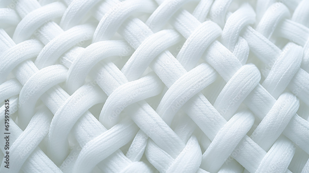 Microscopic Textures: Close-Up of Detailed WHITE Fabric Textile, Microscopic Textures: Close-Up of Detailed WHITE Fabric Textile,