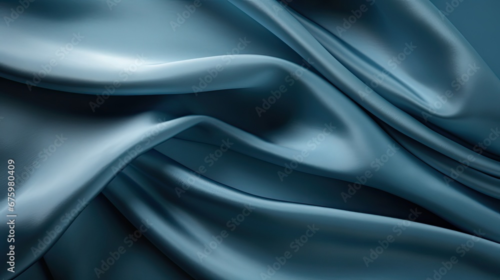 a close up of a blue cloth with a very wavy design on the top of the fabric and bottom of the fabric. generative ai a close up of a blue cloth with a very wavy design on the top of the fabric and bottom of the fabric. generative ai