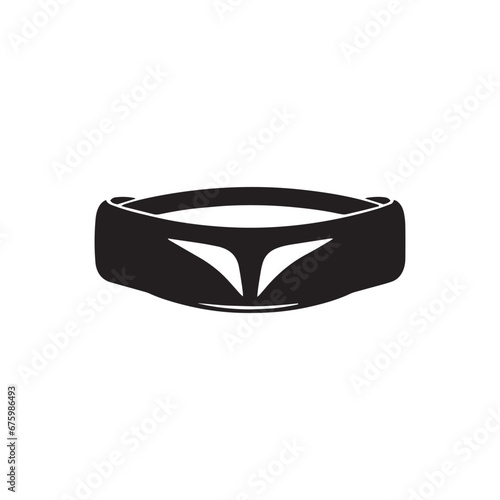 Logo of hand watch belt icon vector silhouette isolated design watch concept black logo