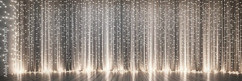 Christmas light strings curtain backdrop decoration 