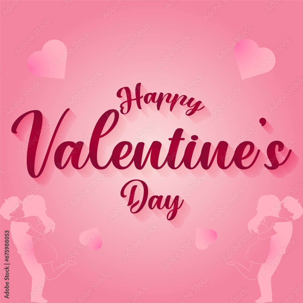 Vector valentine's day greeting card design.