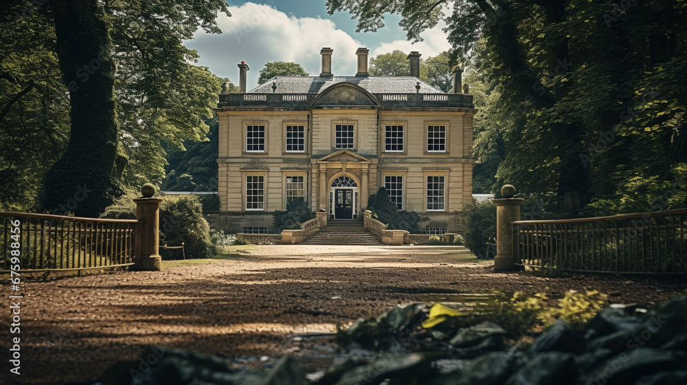  Country stately home and royal manor house - obrazy, fototapety, plakaty 