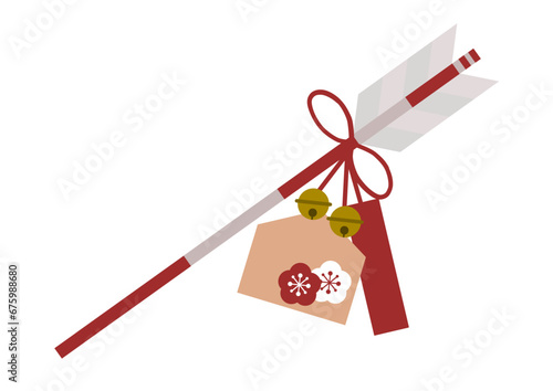 シンプルな破魔矢のイラスト