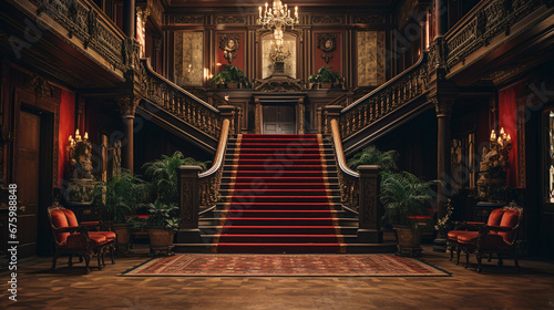 grand staircase english country house  interior architecture