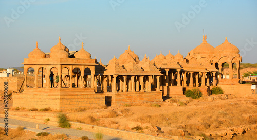  Vyas Chhatri cenotaphs here are the most fabulous structures in Jaisalmer, and one of its major tourist attractions. photo