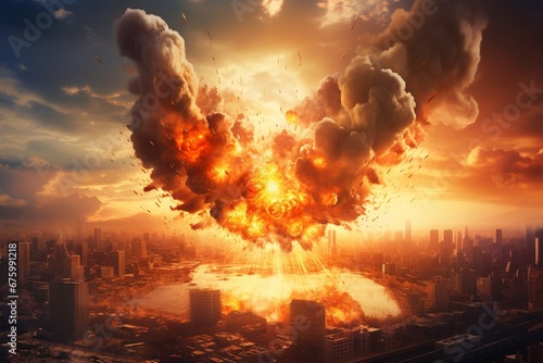 explosion of nuclear bomb photo