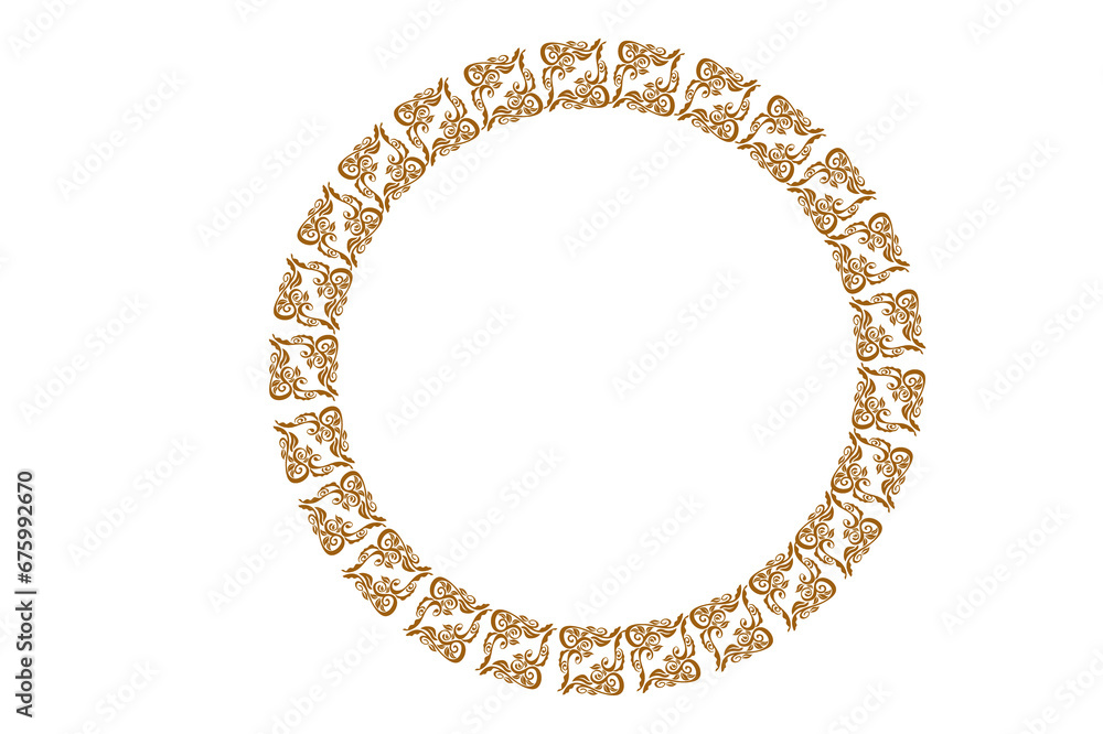 Circle Monogram Frame Border With Transparent Background Circle Monogram Frame Border With Transparent Background