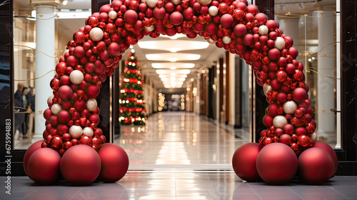 Shopping center Christmas decorations photo