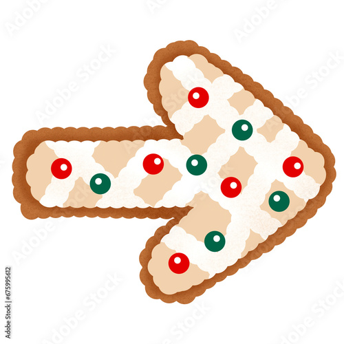 Gingerbread Christmas Arrow Symbol