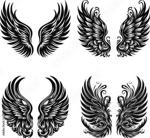 set of wings svg