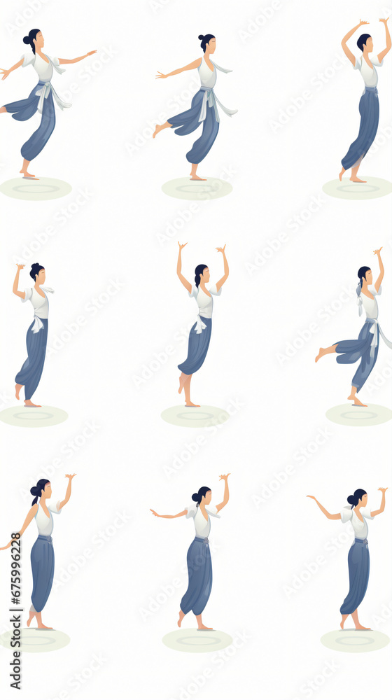 Set of moon dance position Set of moon dance position