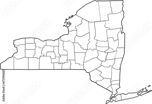 Obraz na płótnie doodle freehand drawing of new york state map. w salonie