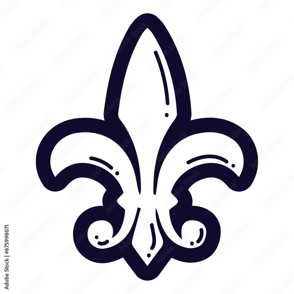 Isolated Lis flower icon Heraldic symbol Vector Isolated Lis flower icon Heraldic symbol Vector
