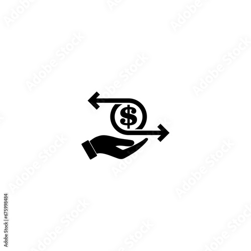 Cashback icon. Return money, Cash back icon isolated on white background