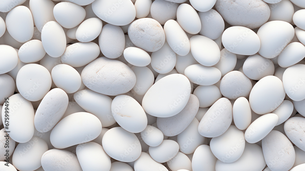 detailed photo of a collection of clean white stones with a top view detailed photo of a collection of clean white stones with a top view