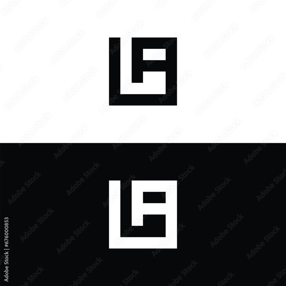 LA L A monogram letter initial logo design