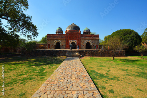  Humayun's tomb is the tomb of the Mughal Emperor Humayun in Delhi, India.The tomb was commissioned by Humayun's first wife and chief consort, Empress Bega Begum  photo