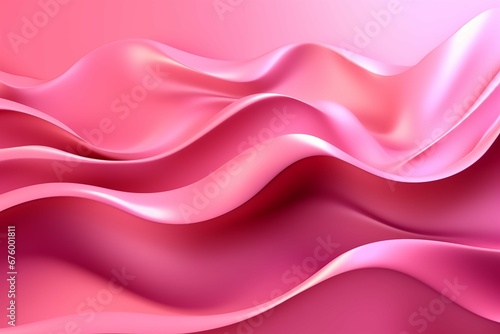 Metallic abstract wavy liquid pink background layout design tech innovation, Warped metallic stripes. Elegant backdrop.