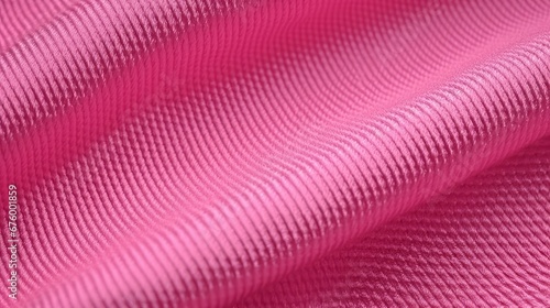 Pink soccer uniform with air mesh texture. Athletic wear backdrop