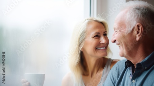 Happy photo of elderly couple together