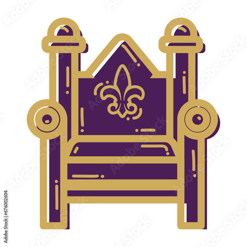 Isolated throne icon Royalty icon Vector