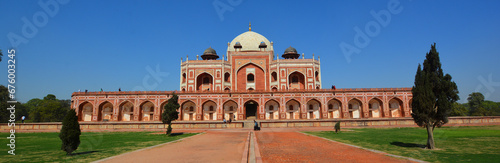  Humayun's tomb is the tomb of the Mughal Emperor Humayun in Delhi, India.The tomb was commissioned by Humayun's first wife and chief consort, Empress Bega Begum  photo
