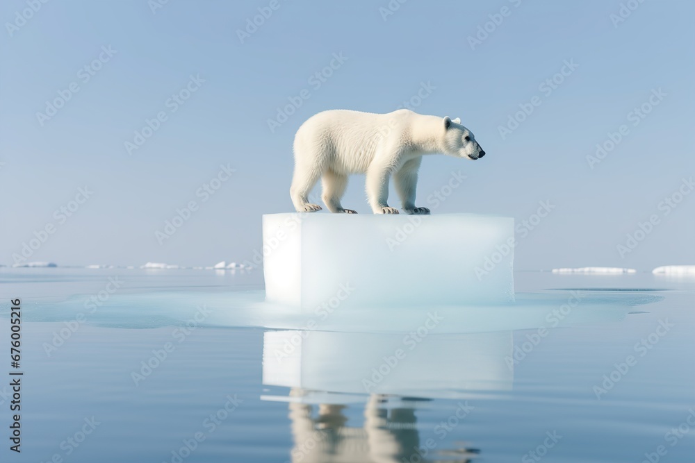 Fototapeta premium nature bear wildlife polar bear arctic conservation ice animal wilderness cold endangered preservation ecology winter snow climate change environment change warming global warming environmental 