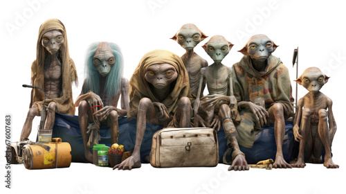 Homeless Aliens On a transparent background