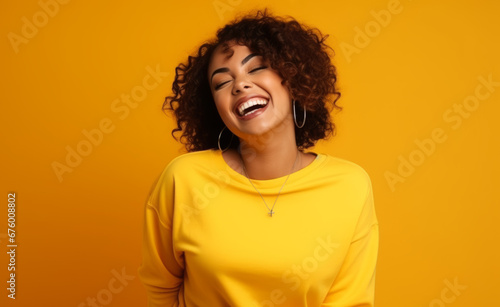 Happy smiling, laughing young trendy sexy curvy plus size women in everyday clothing, fashion, having fun. Isolated on a plain background, Banner