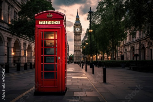 Traditional telephone booth in London