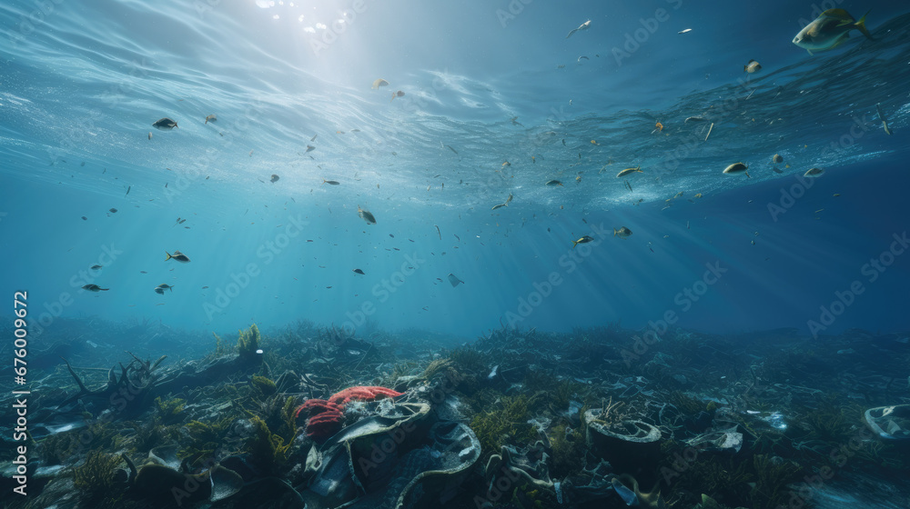 Fototapeta premium Ocean Pollution: The Impact of Waste in the Sea