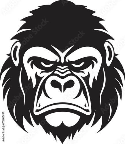 Gorilla logo - Gorilla icon, vector illustration on white background photo