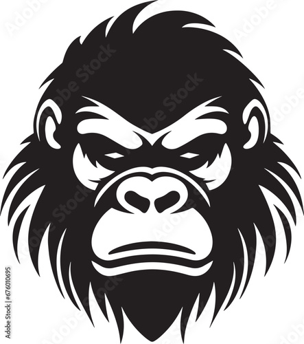 Gorilla head Vector illustration. Gorilla Vintage Logo