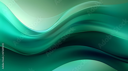 Dynamic Vector Background of transparent Shapes. Elegant Presentation Template in emerald Colors