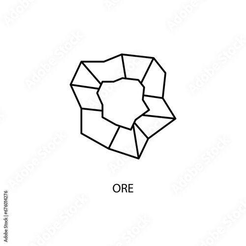 
Ore or mineral concept line icon. Simple element illustration. Ore or mineral concept outline symbol design.