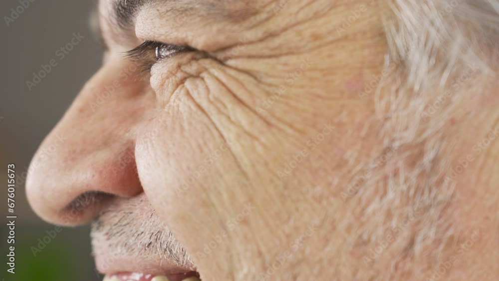 Old man smiling, close-up face. Old man smiling, close-up face.