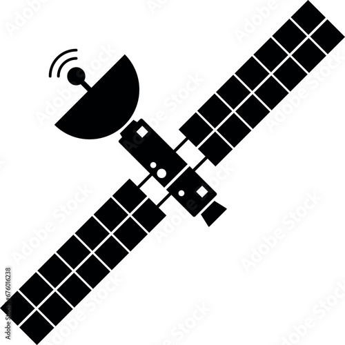 Space satellite icon sign. Communication signs and symbols.