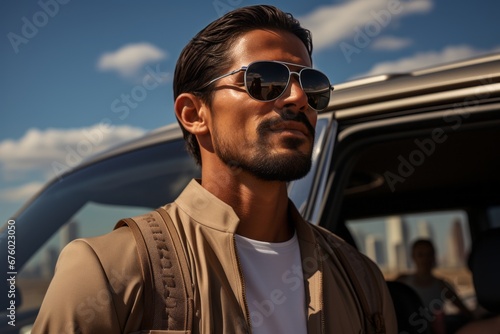 Portrait of young Emirati businessman with sunglasses © MiraCle72