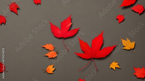 Red Autumn leaf floated on water, red fall background ,red leafs,red leafs background premium stock photo generative ai 