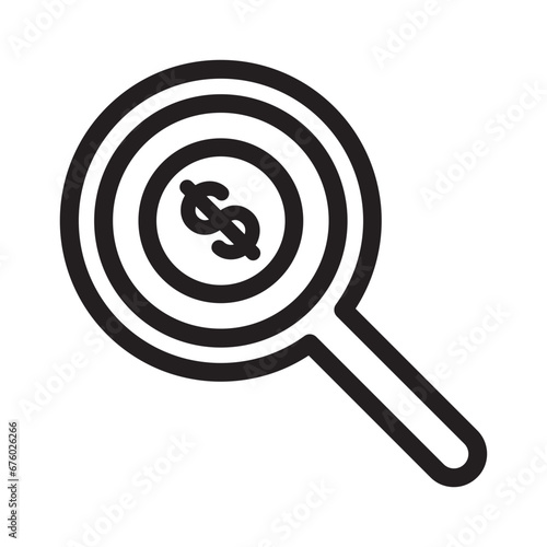 Search dollar icon