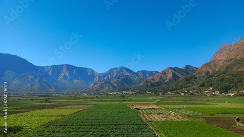 View in Sembalun Village, West Nusa Tenggara photo