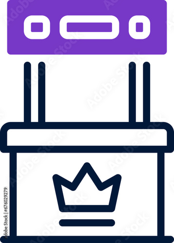 booth store dual tone icon. vector icon for your website, mobile, presentation, and logo design.